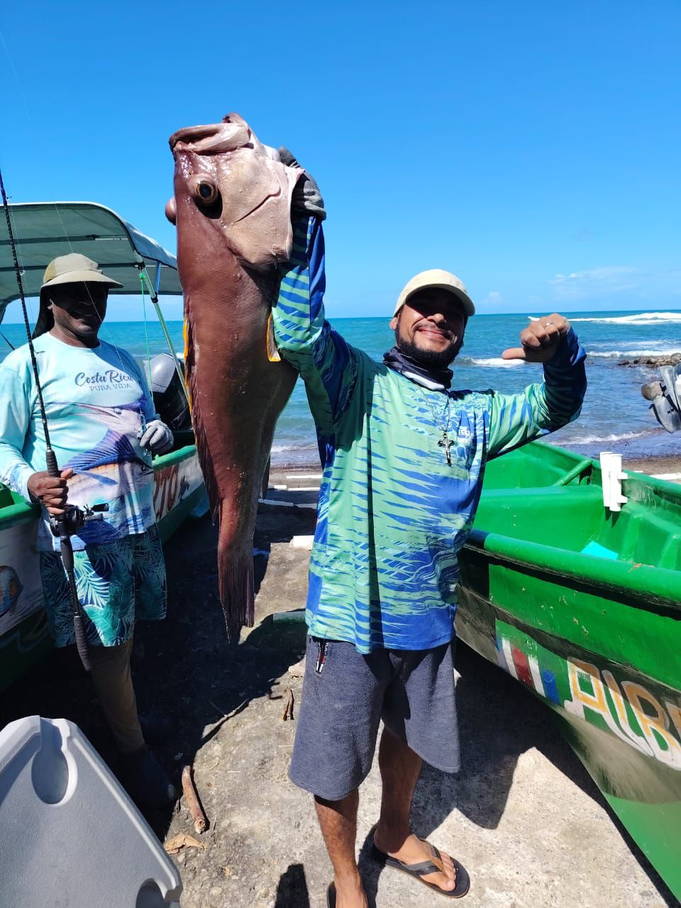 Fresh Caribbean catch with Chef Roberto on the boat